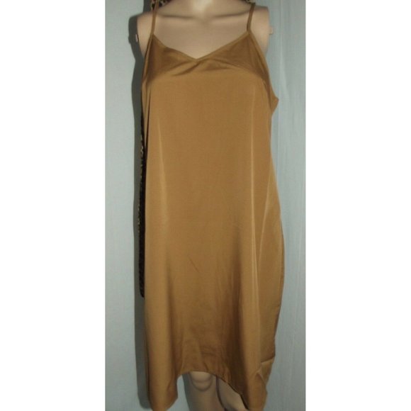 Time & Tru Dress Small Brown Black Leopard V-Neck Peasant w/Separate Slip S 4-6 - Picture 9 of 12